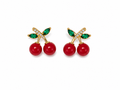 Cherry Charm Stud Earrings